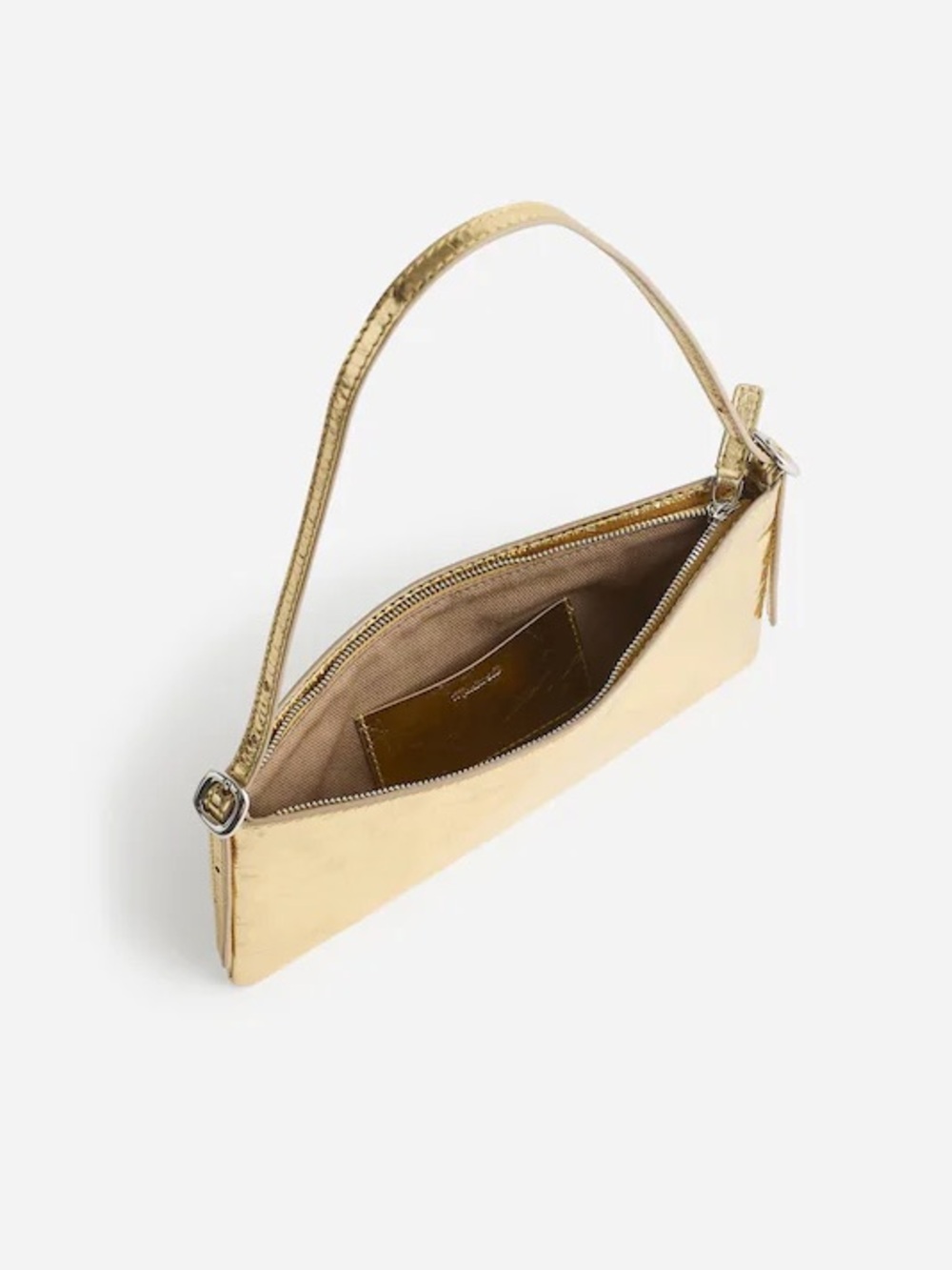 MADEWELL Metallic Gold Mini Sculptural Buckle Shoulder Bag - Picture 2 of 11